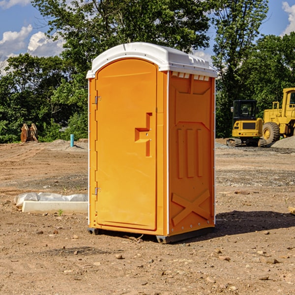 can i customize the exterior of the porta potties with my event logo or branding in Metamora Indiana